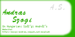 andras szogi business card